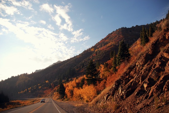 Utah fall in mountains
